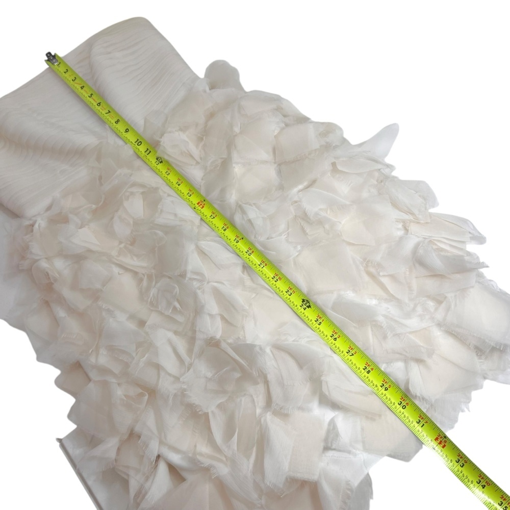 Tadashi Shoji SILK Strapless Ruffle Skirt Silk Chiffon Swan Dress Style OC487M - Picture 13 of 14